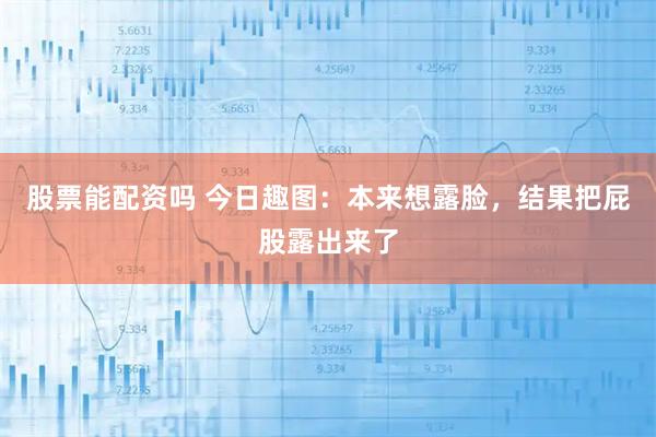 股票能配资吗 今日趣图:本来想露脸,结果把屁股露出来了